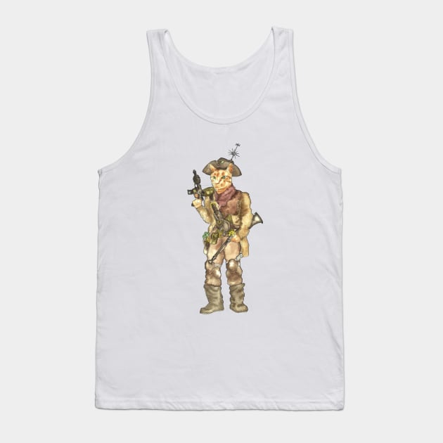 Space Pirate Cat Tank Top by FelisSimha